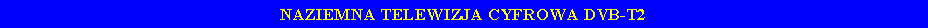 Pole tekstowe: NAZIEMNA TELEWIZJA CYFROWA DVB-T2
